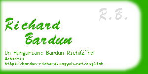 richard bardun business card